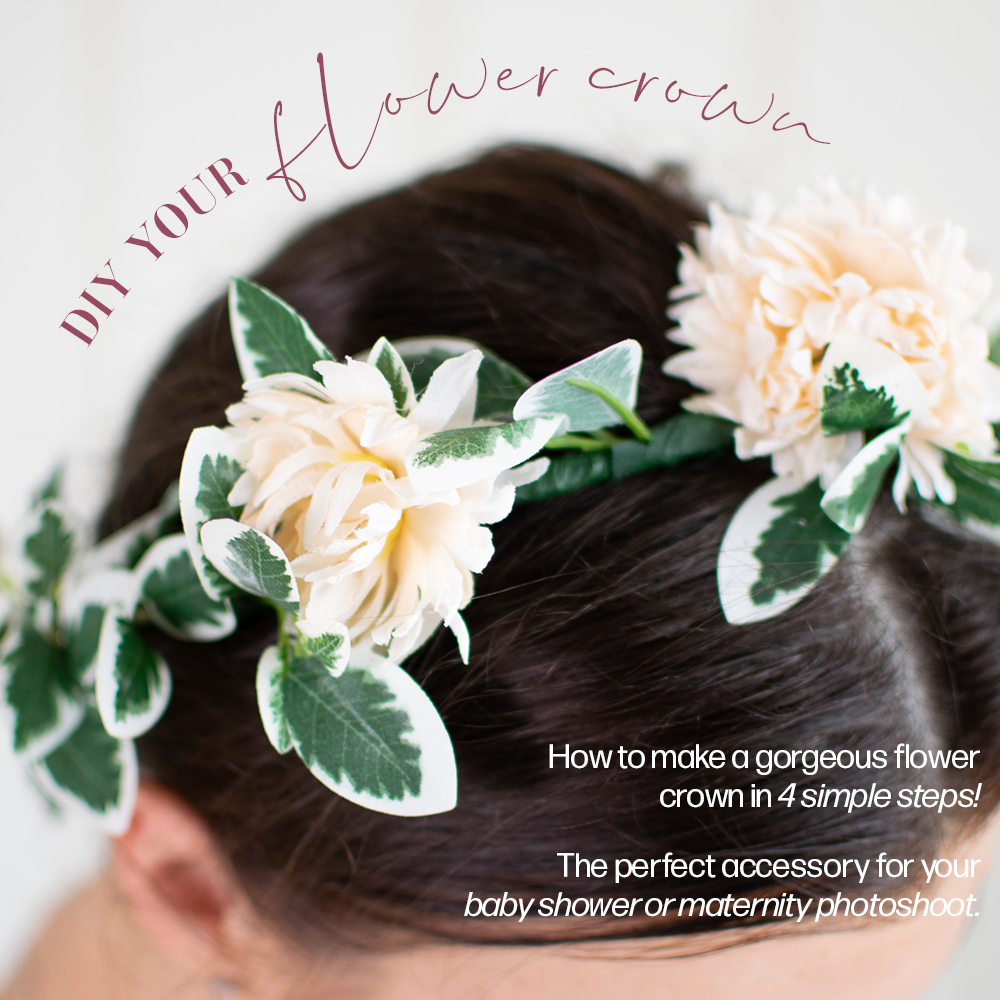 How to DIY a Flower Crown for your Baby Shower