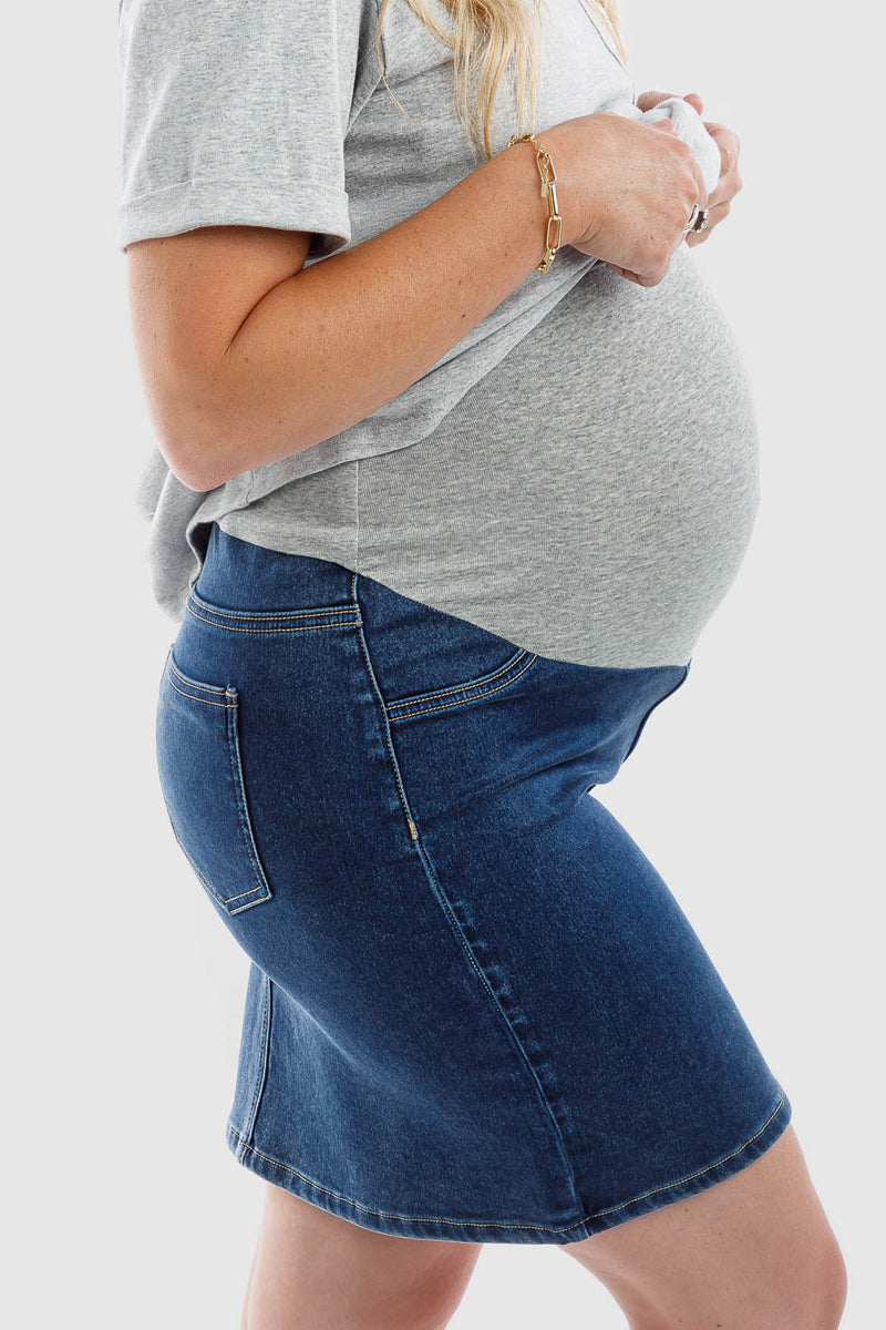 Maternity Denim Skirt.