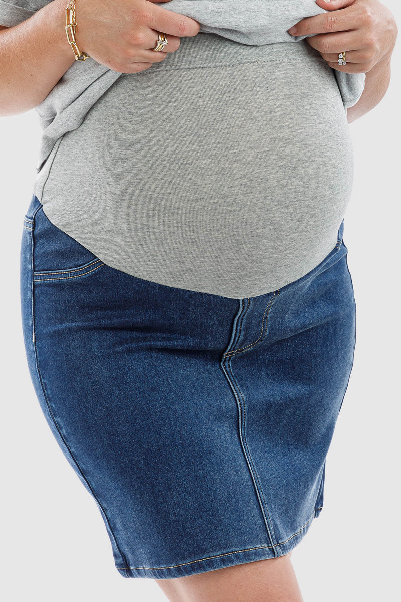 Maternity Denim Skirt.