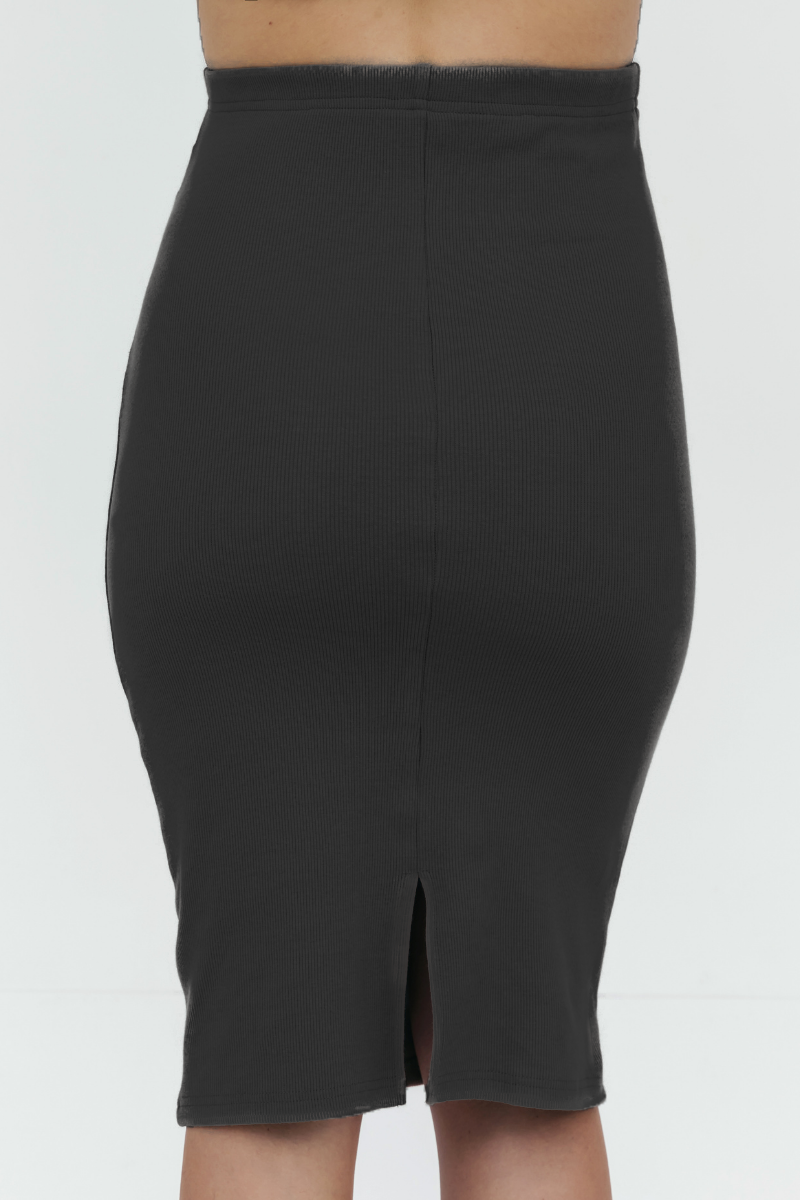 Ribbed Structured Maternity Skirt.